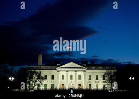 New York, Stati Uniti. 20th Jan, 2023. Questa foto scattata il 20 gennaio 2023 mostra la Casa Bianca a Washington, DC, Stati Uniti. Credit: Liu Jie/Xinhua/Alamy Live News Foto Stock