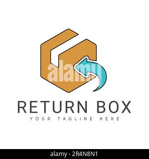 Inventario Logo Design Wear House Logo Type Return Box Illustrazione Vettoriale