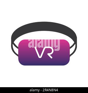 Occhiali per realtà virtuale Logo Logo Design logo metaverse logotipo Illustrazione Vettoriale