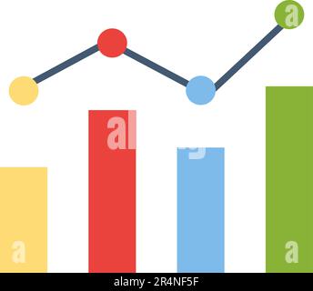 Immagine vettoriale dell'icona grafico a barre. Illustrazione Vettoriale
