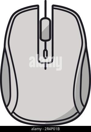 Moderno dispositivo hardware per mouse per computer Illustrazione Vettoriale