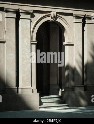 Dettagli architettonici della Cooper Union, Manhattan, New York Foto Stock