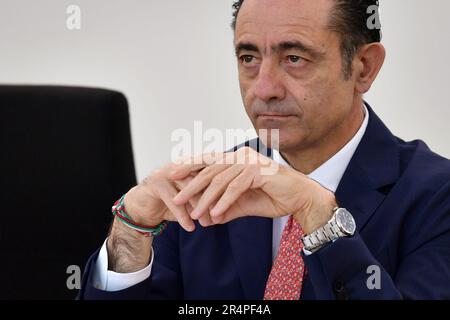 Rieti, Italia. 29th maggio, 2023. Il Vice dei Fratelli d'Italia Paolo Trancassini i Fratelli d'Italia Vice Paolo Trancassini Credit: Agenzia indipendente per le Foto/Alamy Live News Foto Stock