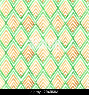 Motivo senza cuciture con linee diagonali bianche nere a righe (zigzag, chevron). Rhomboid glume. Effetto illusione ottica. Piastrella geometrica in op art Vettore Foto Stock