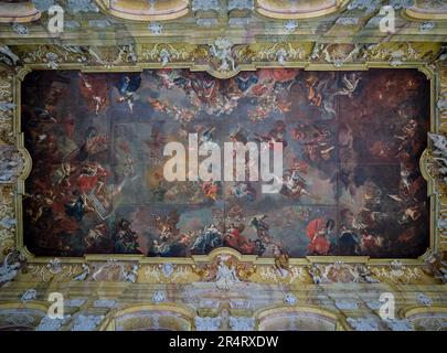 Sala da Camera del Principe Ksiazeca Abbazia cistercense barocca a Lubiaz Leubus bassa Slesia Polonia Foto Stock