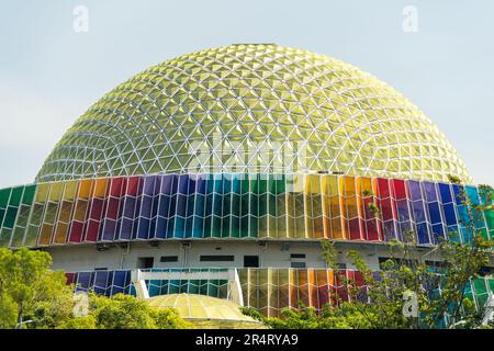 Kuala Lumpur, Malesia - Maggio 22,2023 : Vista esterna del Pusat Sains Negara o National Science Centre è un centro scientifico a KL, Malesia. Foto Stock