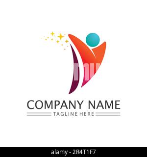 Persone icona gruppo di lavoro Vector logo illustrazione disegno Illustrazione Vettoriale