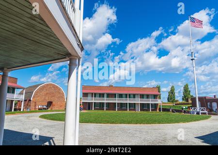 Monumento nazionale di Fort McHenry a Baltimora, Maryland, USA Foto Stock