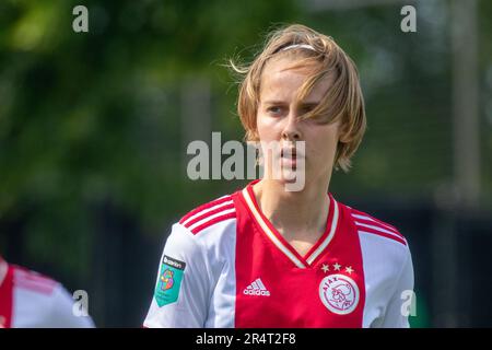 Amsterdam, Paesi Bassi. 29th maggio, 2023. Amsterdam, Paesi Bassi, 29th 2023 maggio: Un ritratto di Isa Kardinaal (26 Ajax) durante la finale della Vrouwen Eredivie Cup tra Ajax e Twente a De Toekomst ad Amsterdam, Paesi Bassi (Leiting Gao/SPP) Credit: SPP Sport Press Photo. /Alamy Live News Foto Stock