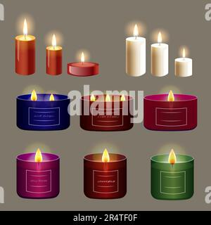 Set Candele Profumate In Vasetto Colorato Con Cera Di Soia Naturale Idea  Regalo