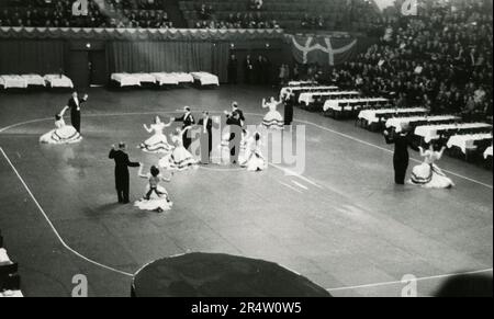 Conpetizione danzante nella sala di Copenaghen, Danimarca 1948 Foto Stock