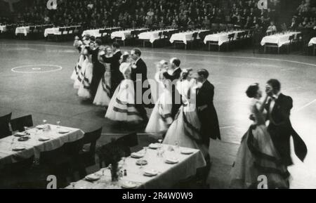 Conpetizione danzante nella sala di Copenaghen, Danimarca 1948 Foto Stock