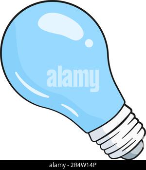 Lampadina. Cartone animato. Illustrazione vettoriale. Isolato su sfondo bianco Illustrazione Vettoriale