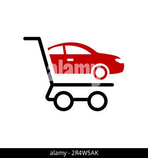 Elemento di design per Auto Car Shop e Shopping Logo Illustrazione Vettoriale