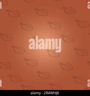 Carino senza cuciture Country Fall modelli per sfondi e Wall Design con linea di pollo. Vettore e illustrazione. Illustrazione Vettoriale