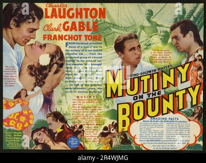 L'ammutinamento del Bounty 1935 è un film interpretato da Charles Laughton e Clark Gable, e diretto da Frank Lloyd sulla base del Charles Nordhoff e James Norman Hall romanzo l'ammutinamento del Bounty. Sebbene la sua accuratezza storica è stata messa in dubbio, film critici ritengono questo adattamento per essere la migliore opera cinematografica ispirata al mutiny. Foto Stock