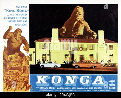 Konga è un film horror di fantascienza britannico/americano del 1961 diretto da John Lemont e interpretato da Michael Gough, Margo Johns e Austin Trevor. Il film è stato alla base di una serie di fumetti pubblicata da Charlton Comics e inizialmente disegnata da Steve Ditko (prima della co-creazione di Ditko di Spider-Man) negli anni '1960s. Foto Stock