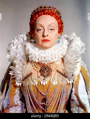 La Vergine Regina è un 1955 Colore DeLuxe dramma storico film in CinemaScope starring Bette Davis, Richard Todd e Joan Collins. Essa si concentra sul rapporto tra Elisabetta I di Inghilterra e Sir Walter Raleigh. Foto Stock