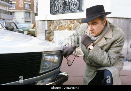 L'attore Jacques Morel ha giocato il ruolo di Juge Fontanes nella serie televisiva "Julien Fontanes, magistrat". 1989 Foto Stock