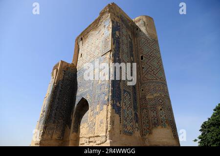 Vista del Mausoleo di Jahongir, Uzbekistan Foto Stock