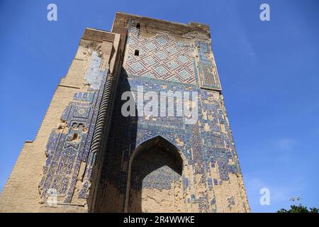 Vista del Mausoleo di Jahongir, Uzbekistan Foto Stock