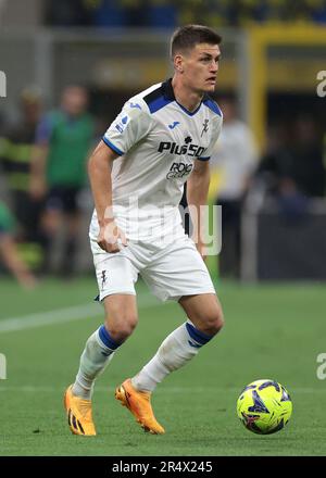 Milano, Italia. 27th maggio, 2023. Joakim Maehle di Atalanta durante la Serie A match a Giuseppe Meazza, Milano. Il credito di immagine dovrebbe essere: Jonathan Moskrop/Sportimage Credit: Sportimage Ltd/Alamy Live News Foto Stock