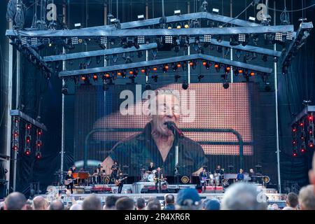 Edimburgo, Scozia. 30th maggio 2023. Bruce Springsteen e la e Street Band suonano il Murrayfield Stadium nel primo show britannico del suo attuale World Tour. Credit: Tim J. Gray/Alamy Live News Foto Stock