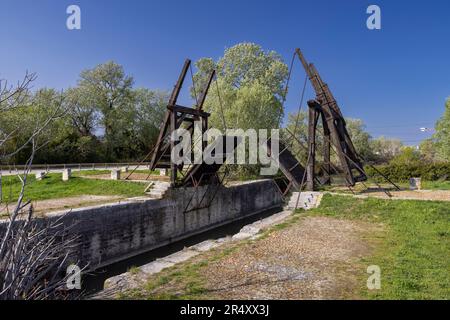 Ponte Vincent van Gogh (Pont Van-Gogh, Ponte Langlois) vicino Arles, Provenza, Francia Foto Stock