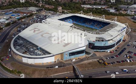 Vista aerea della Coventry Building Society Arena, sede del Coventry City FC. Lo stadio è stato chiamato anche Ricoh Arena, City of Coventry Stadium e Coventry Stadium Foto Stock