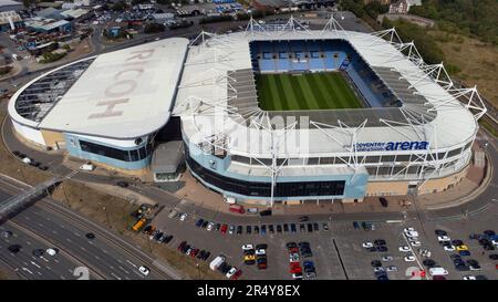 Vista aerea della Coventry Building Society Arena, sede del Coventry City FC. Lo stadio è stato chiamato anche Ricoh Arena, City of Coventry Stadium e Coventry Stadium Foto Stock