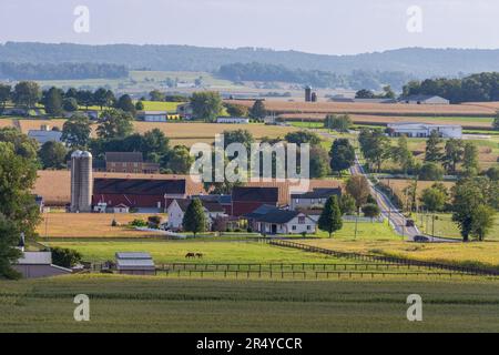 Fattorie Amish nella regione olandese della Pennsylvania, contea di Lancaster, Pennsylvania Foto Stock