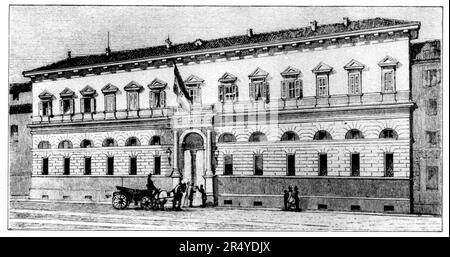 1860 ca, MILANO , ITALIA : il COLLEGIO LONGONE , dove celebrò lo scrittore e poeta italiano ALESSANDRO MANZONI ( 1785 - 1873 ), rimase a studiare in gioventù fino al 1801 . Fotografo sconosciuto . - STORIA - FOTO STORICHE - POETA - POESIA - POESIA - POESIA - SCRITTORE - LETTERATO - LETTERATURA - LETTERATURA - ARCHITETTURA - ARCHITETTURA - PANORAMA - MILANO --- ARCHIVIO GBB Foto Stock