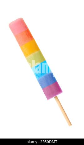 Vivace ghiacciaia arcobaleno su sfondo bianco Foto Stock