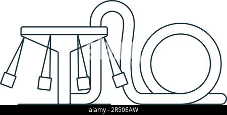 Icona del parco divertimenti. Semplice cartello monocromatico della collezione di intrattenimento. Icona del parco divertimenti per logo, modelli, web design e infografiche. Illustrazione Vettoriale