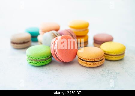 Molti macaron diversi (Francia) Foto Stock