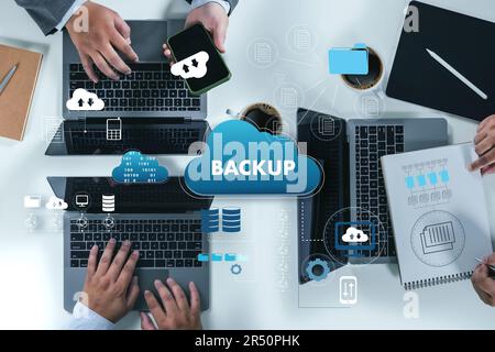 LIVE STREAMING Backup Download digitale di elaborazione un trasferimento dei dati , il download di streaming Foto Stock