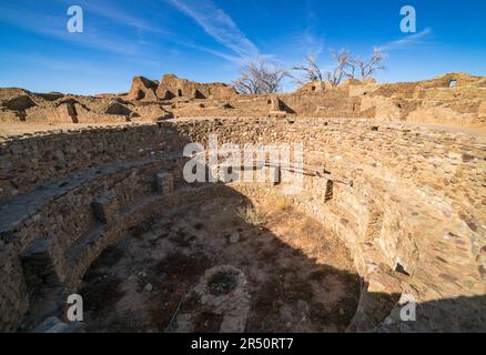 Aztec Ruins National Monument nel New Mexico nord-occidentale Foto Stock