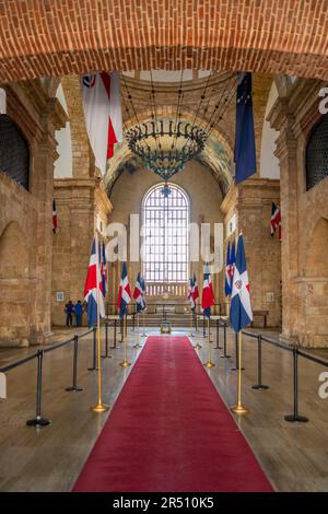 Vista del Pantheon della Patria interna, Santo Domingo, Repubblica Dominicana, Indie occidentali, Caraibi, America centrale Foto Stock