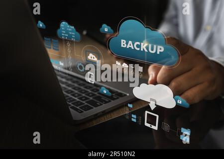 LIVE STREAMING Backup Download digitale di elaborazione un trasferimento dei dati , il download di streaming Foto Stock