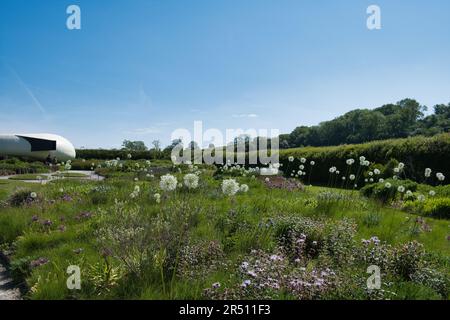 Giardini presso il complesso Hauser & Wirth nel Somerset Foto Stock