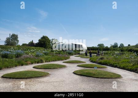 Giardini presso il complesso Hauser & Wirth nel Somerset Foto Stock