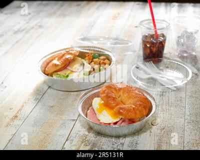 Panini per colazione da asporto Foto Stock