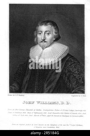 John Williams (1582-1650) - 1822 incisione di James Stow (1770-1823), dopo George Perfect Harding (1780-1853) Foto Stock