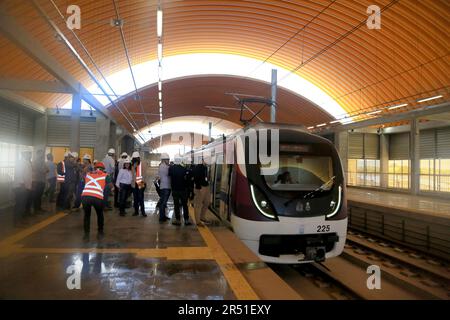 salvador, bahia, brasile 29,2023 maggio: stazione della metropolitana nella città di salvador. Foto Stock