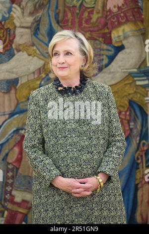 Madrid, Madrid, Spagna. 31st maggio, 2023. Hillary Rodham Clinton partecipa al pubblico al Palazzo Zarzuela il 31 maggio 2023 a Madrid, Spagna (Credit Image: © Jack Abuin/ZUMA Press Wire) SOLO PER USO EDITORIALE! Non per USO commerciale! Foto Stock