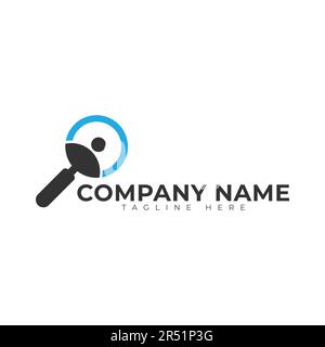 eps10 modello vettoriale per la ricerca di lavoro o il logo di reclutamento isolato su sfondo bianco Illustrazione Vettoriale