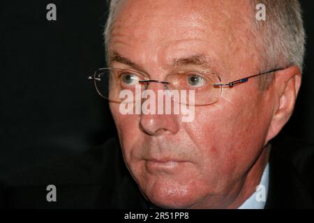 Ritratto di ex manager di Inghilterra Sven Goran Eriksson Foto Stock