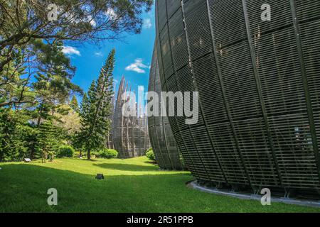 Centre culturel Tjibaou, Nouméa, Nouvelle Calédonie Foto Stock