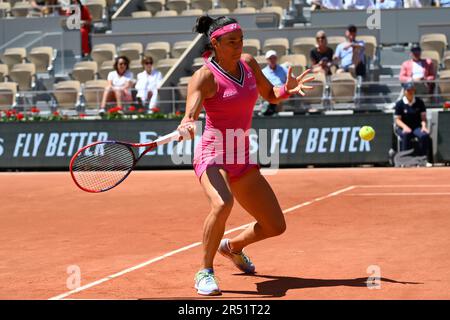 Julien Mattia / le Pictorium - Caroline Garcia contro Anna Blinkova - 31/5/2023 - Francia / Ile-de-France (regione) / Parigi - Caroline Garcia in azione durante la sua seconda partita contro Anna Blinkova al Roland Garros Open di tennis torneo di Parigi il 31 maggio 2023. Foto Stock