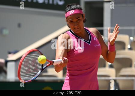 Julien Mattia / le Pictorium - Caroline Garcia contro Anna Blinkova - 31/5/2023 - Francia / Ile-de-France (regione) / Parigi - Caroline Garcia in azione durante la sua seconda partita contro Anna Blinkova al Roland Garros Open di tennis torneo di Parigi il 31 maggio 2023. Foto Stock